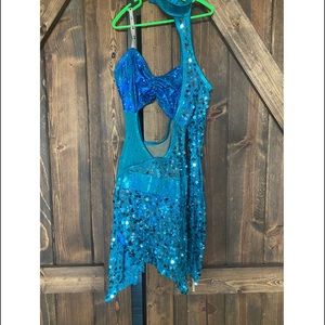 Blue dance costume| jazz | medium adult